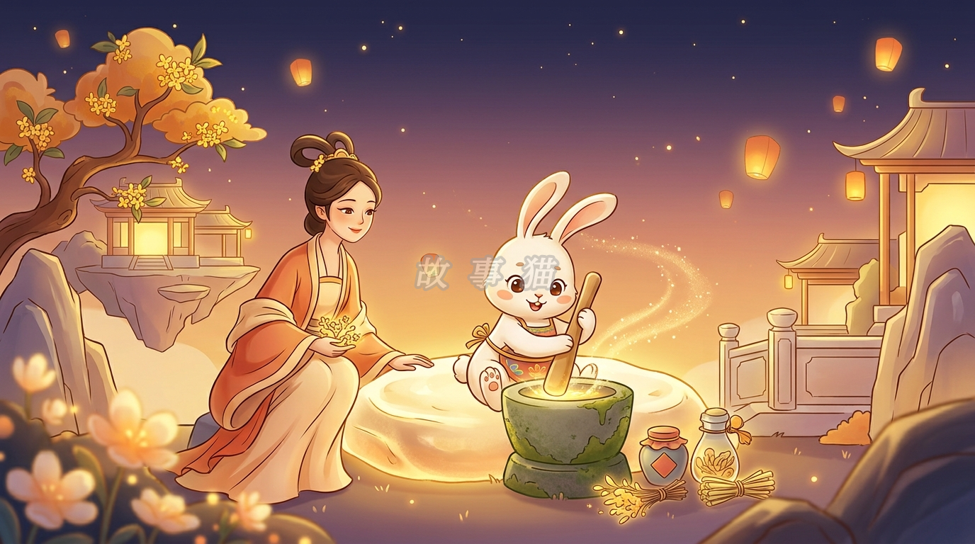 玉兔捣药